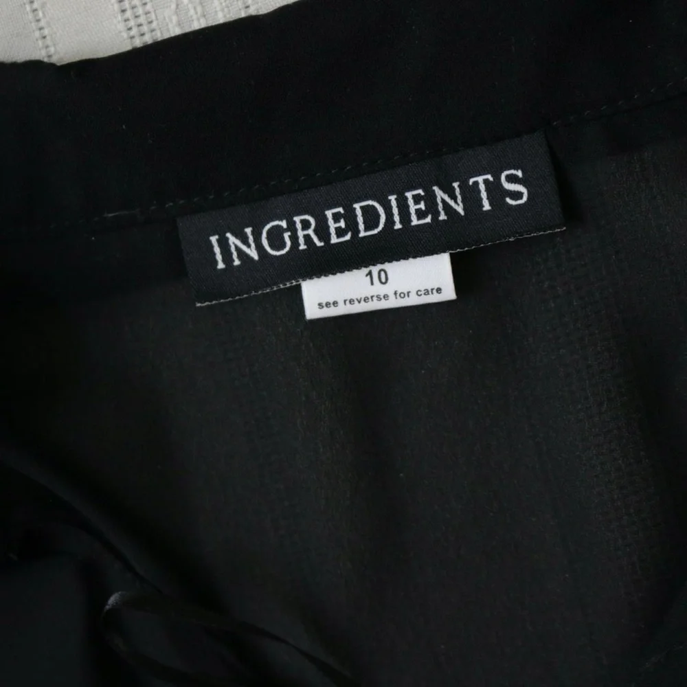 Black sheer mesh ruffle bell sleeve blouse - Picture 4 of 8